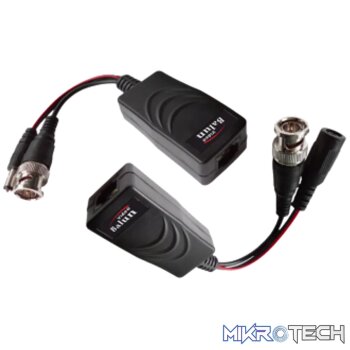 Dahua Passive Video Balun with DC12-15V Power Use single UTP (CAT5E and CAT6) real-time transmit 1-CH video signal and 1-CH DC p