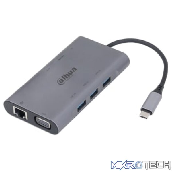 Dahua TC39 9 in 1 USB 3.1 Type-C to USB 3.0 + HDMI + RJ45 + VGA + SD/TF +PD Docking Station Dahua TC39 9 in 1 USB 3.1 Type-C to USB 3.0 + HDMI + RJ45 + VGA + SD/TF +PD Docking Station