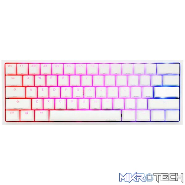 Ducky Keyboard One 2 Pro 60% -White- Cherry Red . Ducky Keyboard One 2 Pro 60% -White- Cherry Red .