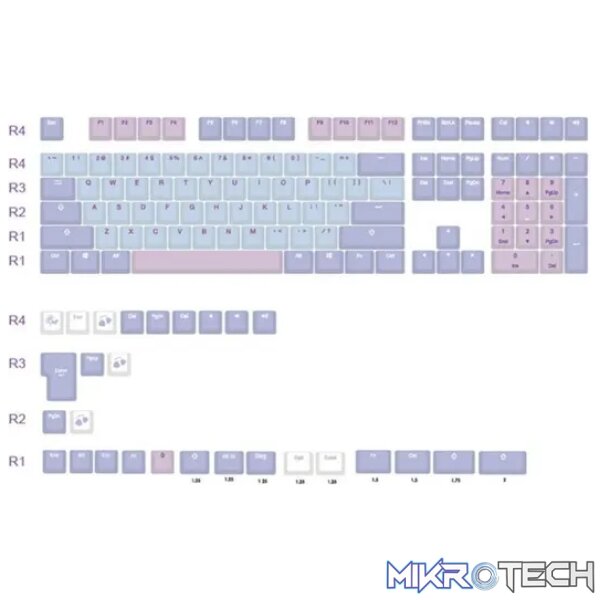 Ducky PBT Double-Shot OEM Profile 132-piece Keycap Set - Macaron DCA132-USMACOEPD1 - Image 2