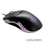 Ducky Mouse Feather Black and White - Huano Blue switches.