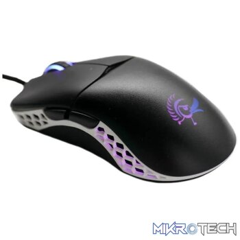 Ducky Mouse Feather Black and White - Omron D2FC-F-K 60M switches.