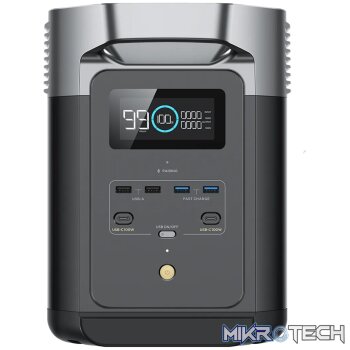 ECOFLOW Delta 2 Max Lithium (LiFePo)  Portable Power Station -  2400W Output; 2048Wh LFP Battery; 1000W Solar - SA socket.