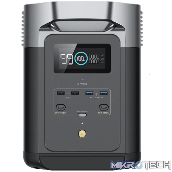 ECOFLOW Delta 2 Max Lithium (LiFePo) Portable Power Station - 2400W Output; 2048Wh LFP Battery; 1000W Solar - SA socket. ECOFLOW Delta 2 Max Lithium (LiFePo) Portable Power Station - 2400W Output; 2048Wh LFP Battery; 1000W Solar - SA socket.