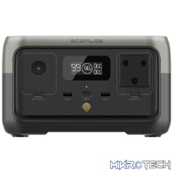 ECOFLOW RIVER 2 Portable Power Station - 256Wh LFP battery -  300W Output 110W Solar input - SA Socket