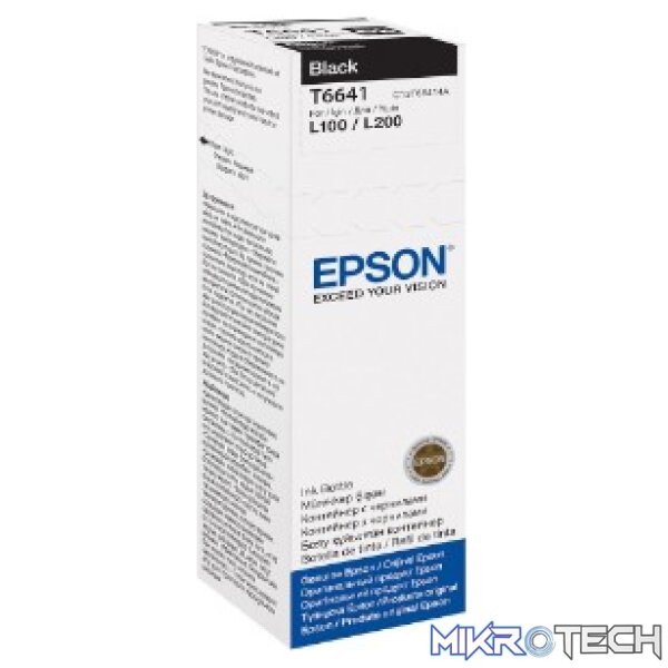 Epson T6641 Black Ink Bottle 70ml For L110 L300 L210 L355 L550 - Image 2