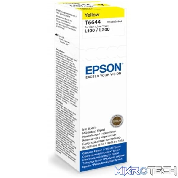 Epson T6644 Yellow ink bottle 70ml Epson T6644 Yellow ink bottle 70ml