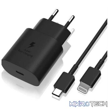 Ezra 25w TypeC Iphone Black Plug Set