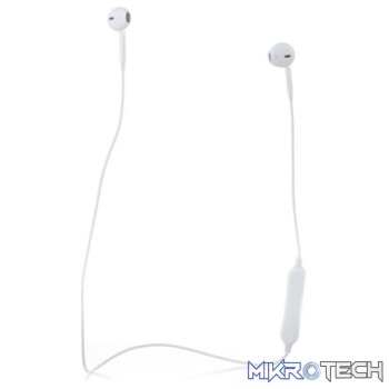 Ezra In Ear Bluetooth Handsfree Sweatproof White Earphones