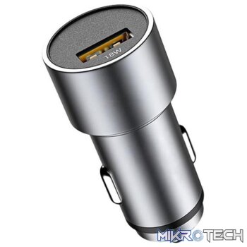 Ezra QC3.0 Quick Charge 1 Port Usb Car Charger Silver