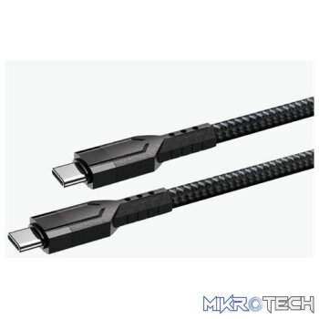Ezra TypeC to TypeC Pd60w 1meter Fast Charge Black Braided Cable