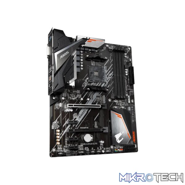 GIGABYTE Aorus AMD A520 Elite Chipset for 3rd Gen AMD Ryzen™ Processors; 4x Dual DDR4; 1x M2; DVI-D/HDMI; ATX. - Image 2