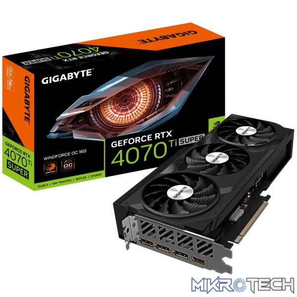 GIGABYTE GeForce RTX 4070 Ti SUPER WINDFORCE OC 16G GIGABYTE GeForce RTX 4070 Ti SUPER WINDFORCE OC 16G