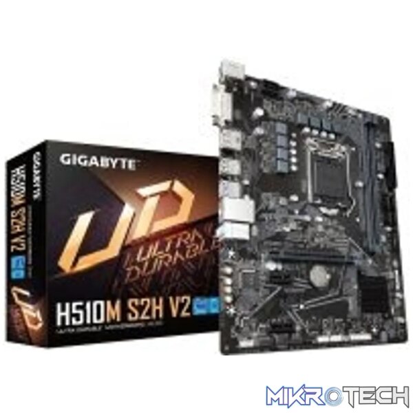 GIGABYTE Intel® H510 Chipset for 10/11th Gen LGA 1200; 2x DDR4; 1x M2; DVI-D/HDMI;DP; mATX GIGABYTE Intel® H510 Chipset for 10/11th Gen LGA 1200; 2x DDR4; 1x M2; DVI-D/HDMI;DP; mATX