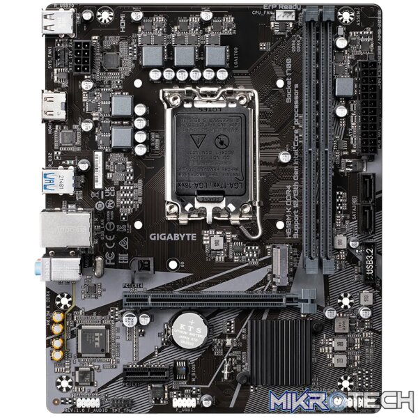 Gigabyte H610M K Intel LGA 1700 DDR4 mATX Motherboard GA-H610M-K-DDR4 - Image 2