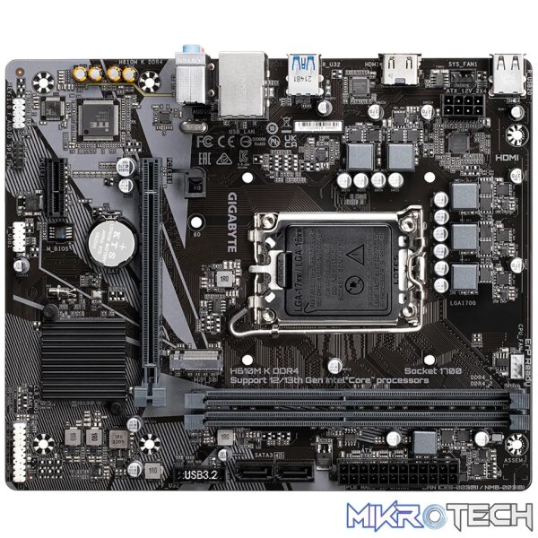 Gigabyte H610M K Intel LGA 1700 DDR4 mATX Motherboard GA-H610M-K-DDR4 - Image 5