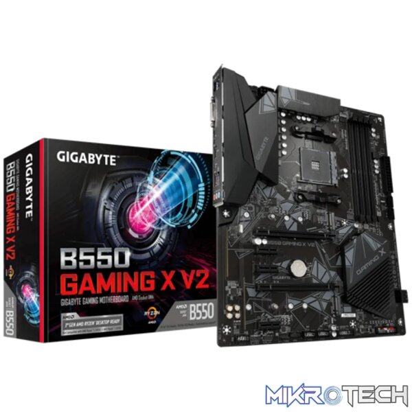 GIGABYTE Motherboard AMD B550 Gaming X Chipset for 3rd/4th/5th Generation AMD Ryzen™ AM4 ; 4x Dual DDR4; 2x M2; DVI-D; HDMI. GIGABYTE Motherboard AMD B550 Gaming X Chipset for 3rd/4th/5th Generation AMD Ryzen™ AM4 ; 4x Dual DDR4; 2x M2; DVI-D; HDMI.