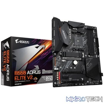 GIGABYTE Motherboard Aorus AMD B550 Chipset for 3rd/4th/5th Generation AMD Ryzen™ AM4 4x Dual DDR4; 2x M2; HDMI; DP; ATX