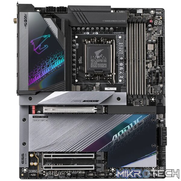 GIGABYTE Motherboard Aorus Master Intel® Z790 Chipset for LGA 1700; 4x DDR5; 5x M2 (4x G4) ; WiFi+BT; DP; ATX. GIGABYTE Motherboard Aorus Master Intel® Z790 Chipset for LGA 1700; 4x DDR5; 5x M2 (4x G4) ; WiFi+BT; DP; ATX.