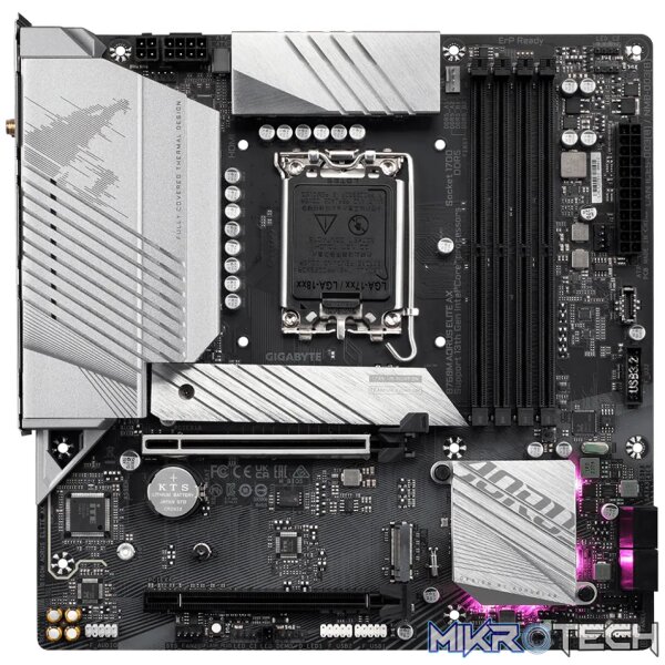 Gigabyte B760M Aorus Elite AX Intel LGA 1700 mATX Motherboard GA-B760M-AORUS ELITE-AX - Image 3
