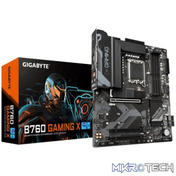 GIGABYTE Motherboard Intel® B760 Chipset for LGA 1700; 4x DDR5; 3x M2; HDMI/DP; ATX.