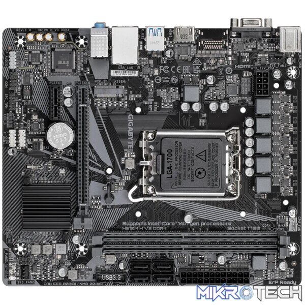Gigabyte H610M H V3 Intel LGA 1700 DDR4 mATX Motherboard GA-H610M-H-V3-DDR4 - Image 4