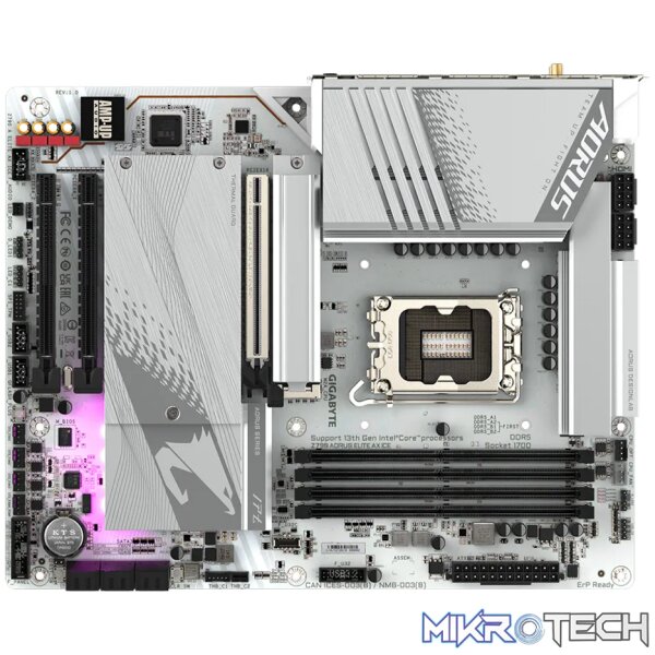 Gigabyte Z790 Aorus Elite AX ICE Intel LGA 1700 ATX Motherboard GA-Z790-AORUS-ELITE-AX-ICE - Image 3