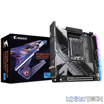 GIGABYTE Motherboartd Intel® B760 Chipset for LGA 1700; 2x DDR5; 2x M2; 1xDP/1xHDMI; ITX