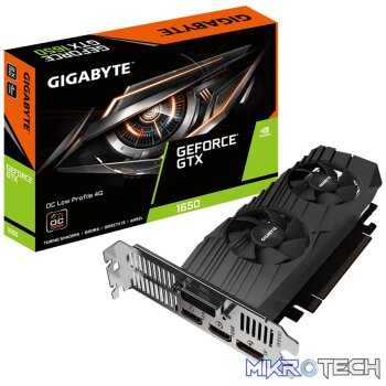 GIGABYTE nVidia GeForce® GTX 1650 OC- 4GB GDDR6 DP/DVI-D/2xHDMI - LP.