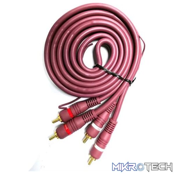 Geeko 2 X RCA Male to Male Audio Cable With Ground Geeko 2 X RCA Male to Male Audio Cable With Ground