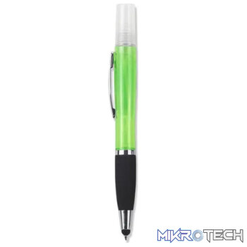 Geeko 3 in 1 Sanitizer Spray Stylus and Blue ink Pen