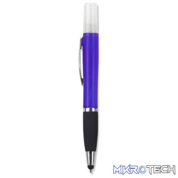 Geeko 3 in 1 Sanitizer Spray Stylus and Blue ink Pen
