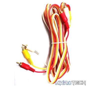 Geeko 3m 3x RCA Cinch Male to Male Audio/Video Cable