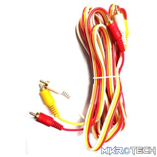 Geeko 3m 3x RCA Cinch Male to Male Audio/Video Cable Geeko 3m 3x RCA Cinch Male to Male Audio/Video Cable