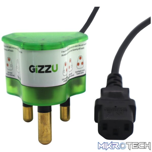 Gizzu Surge Protector 10A Kettle Plug Cable 1.5M - Image 3