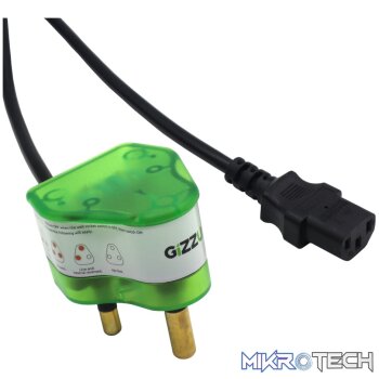 Gizzu Surge Protector 10A Kettle Plug Cable 1.5M
