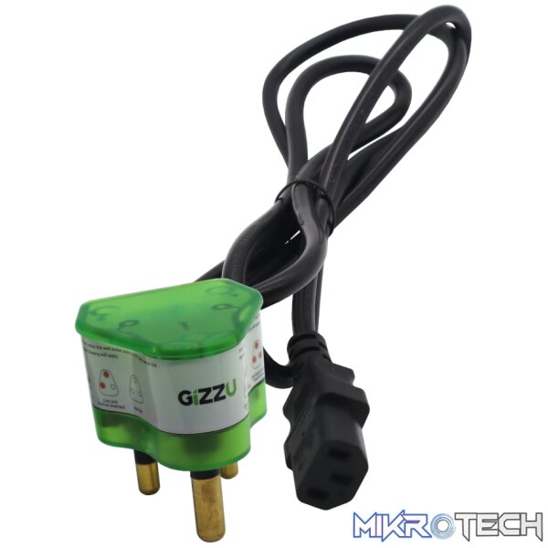 Gizzu Surge Protector 16A Kettle Plug Cable 1.5M - Image 5