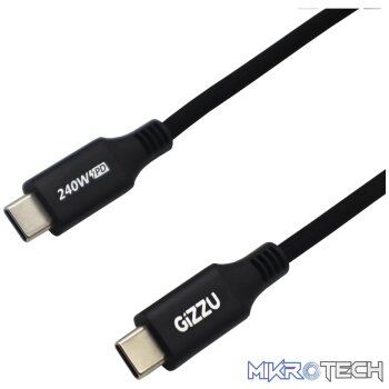 Gizzu Type-C to Type-C 240W Charging Cable 1M - Black