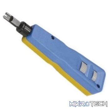 Goldtool Impact Punch Down Tool with 110 Blade -Terminates and cuts wire in a single punch-Adjustable impact strength