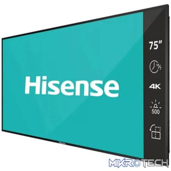 HISENSE 75SOF25PT 75'' Outdoor Signage; UHD 3840 x 2160; 7x24hr; Android 9.0