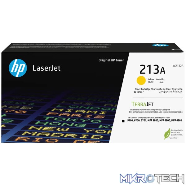 HP 213A Yellow Original LaserJet Toner Cartridge HP 213A Yellow Original LaserJet Toner Cartridge