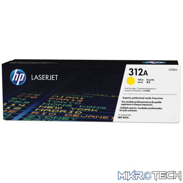 HP 312A Yellow LaserJet Toner Cartridge HP 312A Yellow LaserJet Toner Cartridge