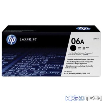 HP Original Replacement for HP 06A C3906A Black Toner Cartridge