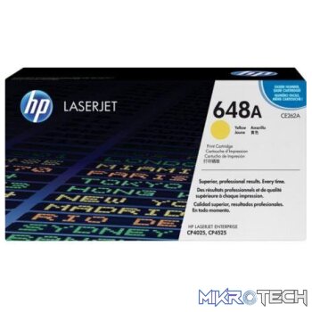 HP Original Replacement for HP 648A CE262A Yellow LaserJet Toner Cartridge