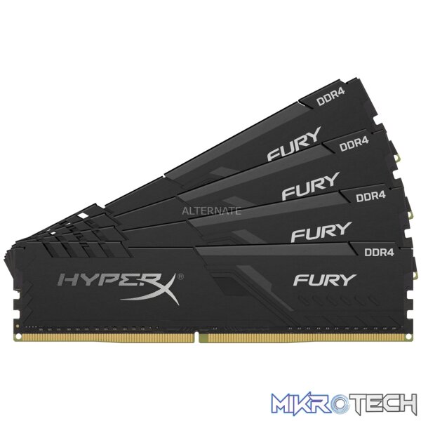 HyperX_FURY_HX436C18FB3K4_128_memory_module_128_GB_4_x_32_GB_DDR4_3600_MHz__RAM__ihig7z20_mlg4-tg_f84j-1t_e0ag-05_8zea-ck Kingston Hyper-x Fury 64Gb(16Gb x 4) DDR4-3466 (pc4-27666) CL16 1.2v Desktop Memory Module with asymmetrical heatsink - Image 1