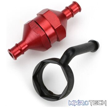 In-Line Fuel Filter Red