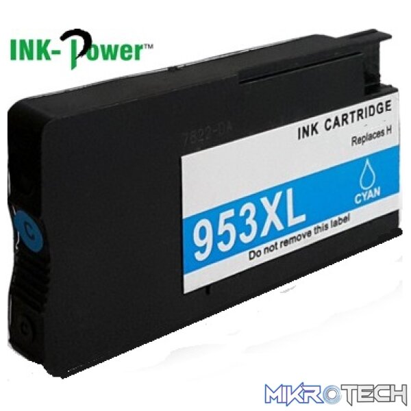 Inkpower Generic Replacement Cartridge F6U16AE for HP Officejet Ink Cartridge 953XL High Yield Cyan Inkpower Generic Replacement Cartridge F6U16AE for HP Officejet Ink Cartridge 953XL High Yield Cyan
