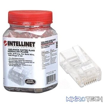 Intellinet 100-Pack Cat5e RJ45 Modular Plugs