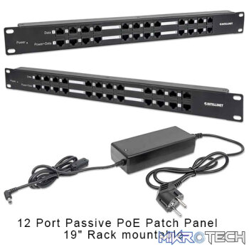 Intellinet 12 Port Passive PoE Patch Panel