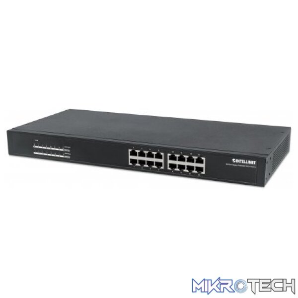 Intellinet 16-Port Gigabit Ethernet PoE+ Switch - Image 2